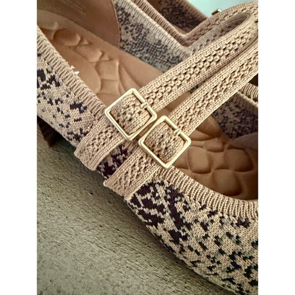 Vivaia Sz 39M Melody Pro Mary Jane Snake Print Excellent Square Toe - Picture 16 of 16